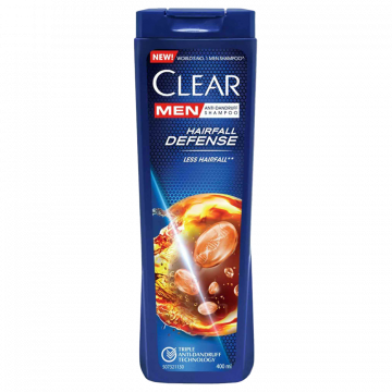 شامپو مو مردانه ضدشوره Hairfall Defense کلییر 400 میلی لیتری